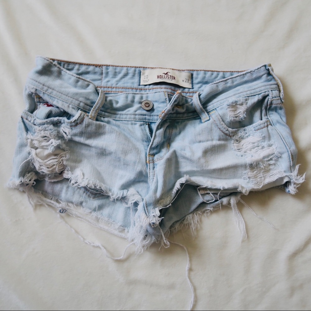 Hollister Denim Ripped Jean Shorts